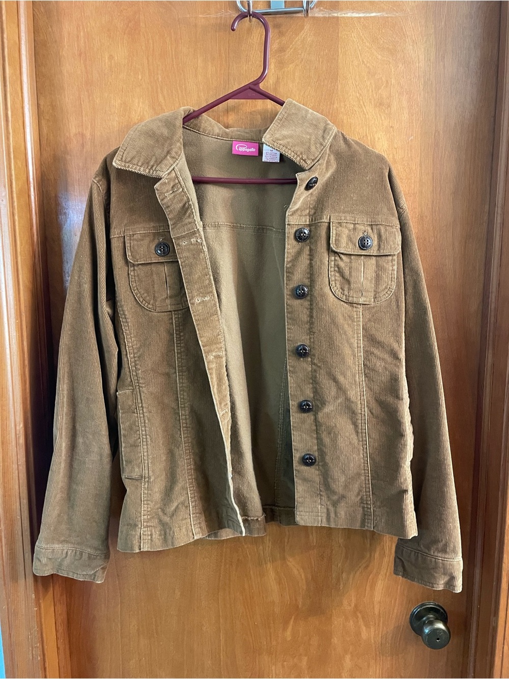 Pappagallo Olive Brown Corduroy Shirt Jacket